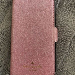 Kate Spade Black Glitter iPhone 11 Pro Magnetic Wrap Folio Phone Case